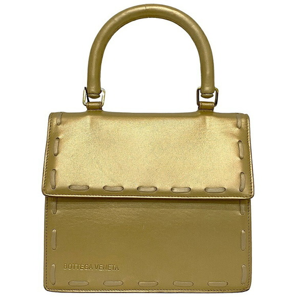 Bottega Veneta Handle Bag Handbag Flap Top Leather Mirror - Picture 1 of 9